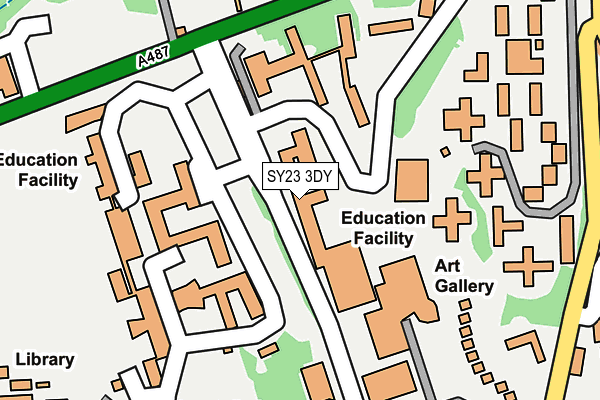 SY23 3DY map - OS OpenMap – Local (Ordnance Survey) SY23 3DY map - OS OpenMap – Local (Ordnance Survey)
