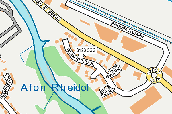 SY23 3GG map - OS OpenMap – Local (Ordnance Survey) SY23 3GG map - OS OpenMap – Local (Ordnance Survey)