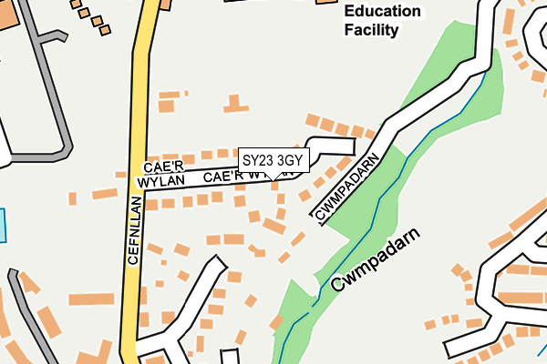 SY23 3GY map - OS OpenMap – Local (Ordnance Survey) SY23 3GY map - OS OpenMap – Local (Ordnance Survey)
