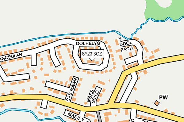 SY23 3GZ map - OS OpenMap – Local (Ordnance Survey) SY23 3GZ map - OS OpenMap – Local (Ordnance Survey)