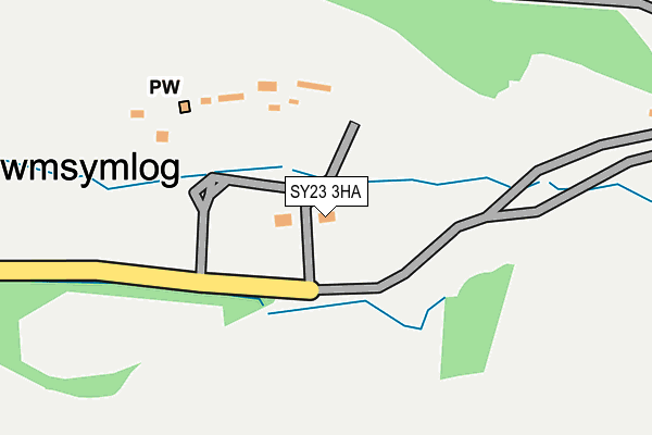 SY23 3HA map - OS OpenMap – Local (Ordnance Survey) SY23 3HA map - OS OpenMap – Local (Ordnance Survey)