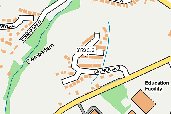 SY23 3JG map - OS OpenMap – Local (Ordnance Survey) SY23 3JG map - OS OpenMap – Local (Ordnance Survey)