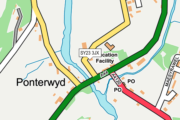SY23 3JX map - OS OpenMap – Local (Ordnance Survey) SY23 3JX map - OS OpenMap – Local (Ordnance Survey)