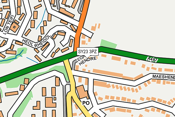 SY23 3PZ map - OS OpenMap – Local (Ordnance Survey) SY23 3PZ map - OS OpenMap – Local (Ordnance Survey)