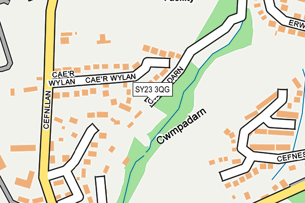 SY23 3QG map - OS OpenMap – Local (Ordnance Survey) SY23 3QG map - OS OpenMap – Local (Ordnance Survey)