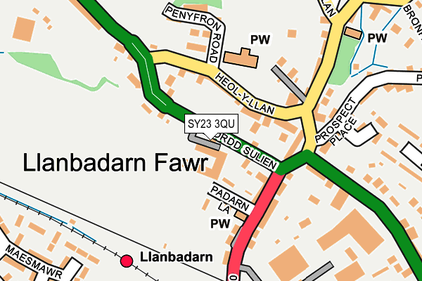 SY23 3QU map - OS OpenMap – Local (Ordnance Survey) SY23 3QU map - OS OpenMap – Local (Ordnance Survey)