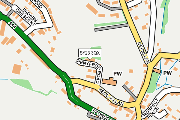 SY23 3QX map - OS OpenMap – Local (Ordnance Survey) SY23 3QX map - OS OpenMap – Local (Ordnance Survey)