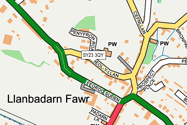 SY23 3QY map - OS OpenMap – Local (Ordnance Survey) SY23 3QY map - OS OpenMap – Local (Ordnance Survey)