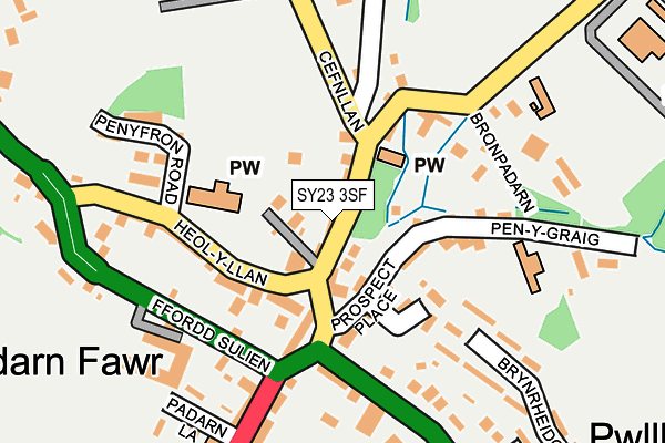 SY23 3SF map - OS OpenMap – Local (Ordnance Survey) SY23 3SF map - OS OpenMap – Local (Ordnance Survey)