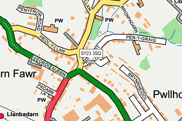 SY23 3SQ map - OS OpenMap – Local (Ordnance Survey) SY23 3SQ map - OS OpenMap – Local (Ordnance Survey)