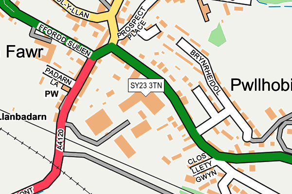 SY23 3TN map - OS OpenMap – Local (Ordnance Survey) SY23 3TN map - OS OpenMap – Local (Ordnance Survey)