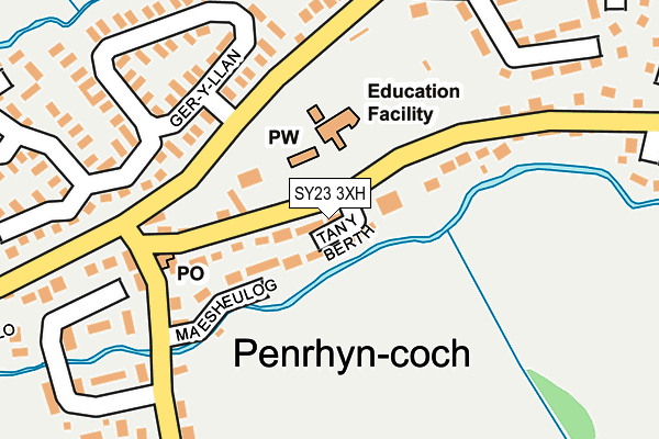 SY23 3XH map - OS OpenMap – Local (Ordnance Survey) SY23 3XH map - OS OpenMap – Local (Ordnance Survey)