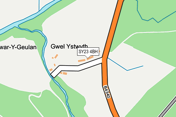 SY23 4BH map - OS OpenMap – Local (Ordnance Survey) SY23 4BH map - OS OpenMap – Local (Ordnance Survey)