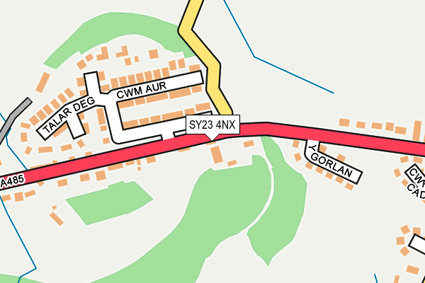 SY23 4NX map - OS OpenMap – Local (Ordnance Survey) SY23 4NX map - OS OpenMap – Local (Ordnance Survey)