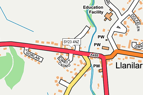 SY23 4NZ map - OS OpenMap – Local (Ordnance Survey) SY23 4NZ map - OS OpenMap – Local (Ordnance Survey)