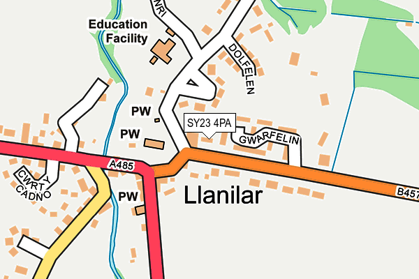 SY23 4PA map - OS OpenMap – Local (Ordnance Survey) SY23 4PA map - OS OpenMap – Local (Ordnance Survey)