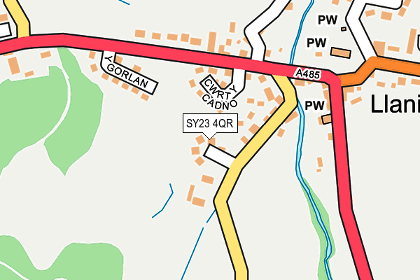 SY23 4QR map - OS OpenMap – Local (Ordnance Survey) SY23 4QR map - OS OpenMap – Local (Ordnance Survey)