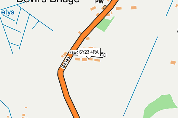SY23 4RA map - OS OpenMap – Local (Ordnance Survey) SY23 4RA map - OS OpenMap – Local (Ordnance Survey)