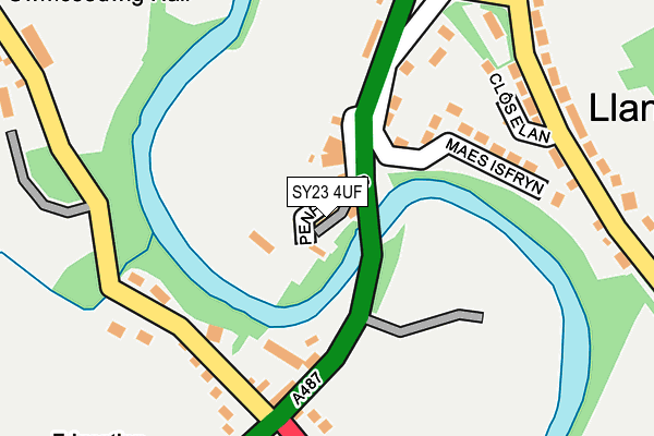 SY23 4UF map - OS OpenMap – Local (Ordnance Survey) SY23 4UF map - OS OpenMap – Local (Ordnance Survey)