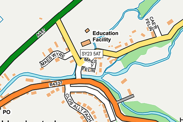 SY23 5AT map - OS OpenMap – Local (Ordnance Survey) SY23 5AT map - OS OpenMap – Local (Ordnance Survey)