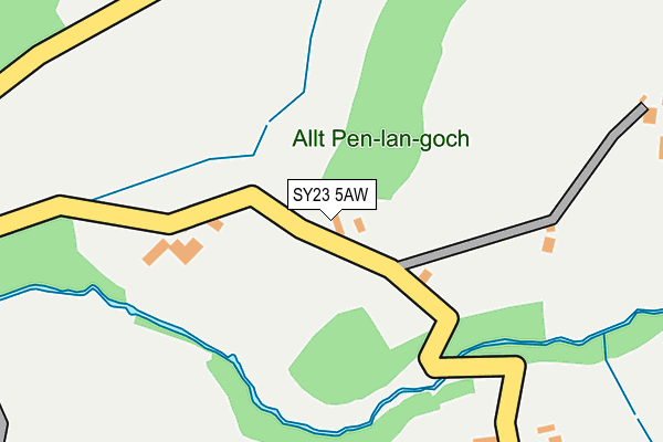 SY23 5AW map - OS OpenMap – Local (Ordnance Survey) SY23 5AW map - OS OpenMap – Local (Ordnance Survey)