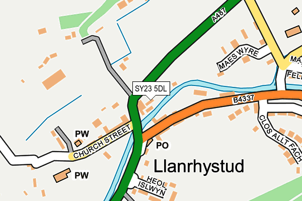SY23 5DL map - OS OpenMap – Local (Ordnance Survey) SY23 5DL map - OS OpenMap – Local (Ordnance Survey)