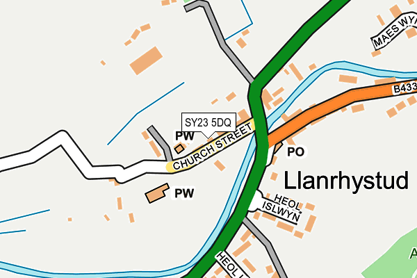 SY23 5DQ map - OS OpenMap – Local (Ordnance Survey)