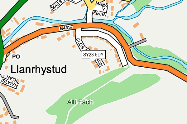 SY23 5DY map - OS OpenMap – Local (Ordnance Survey)