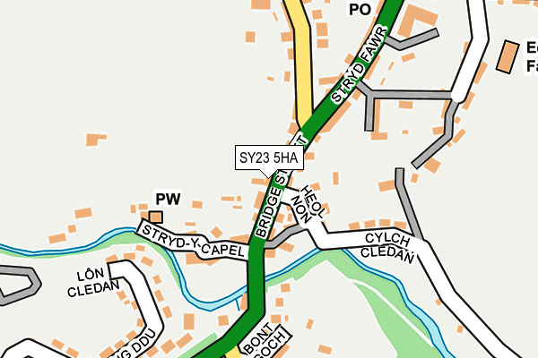 SY23 5HA map - OS OpenMap – Local (Ordnance Survey) SY23 5HA map - OS OpenMap – Local (Ordnance Survey)
