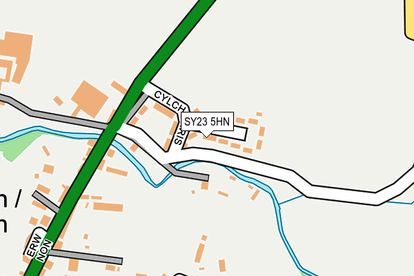 SY23 5HN map - OS OpenMap – Local (Ordnance Survey) SY23 5HN map - OS OpenMap – Local (Ordnance Survey)