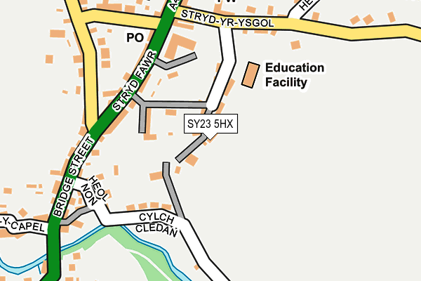 SY23 5HX map - OS OpenMap – Local (Ordnance Survey) SY23 5HX map - OS OpenMap – Local (Ordnance Survey)