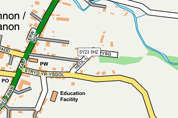 SY23 5HZ map - OS OpenMap – Local (Ordnance Survey) SY23 5HZ map - OS OpenMap – Local (Ordnance Survey)