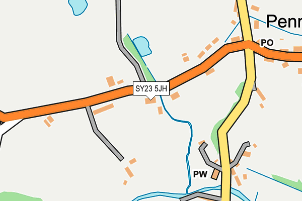 SY23 5JH map - OS OpenMap – Local (Ordnance Survey)
