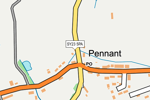 SY23 5PA map - OS OpenMap – Local (Ordnance Survey) SY23 5PA map - OS OpenMap – Local (Ordnance Survey)