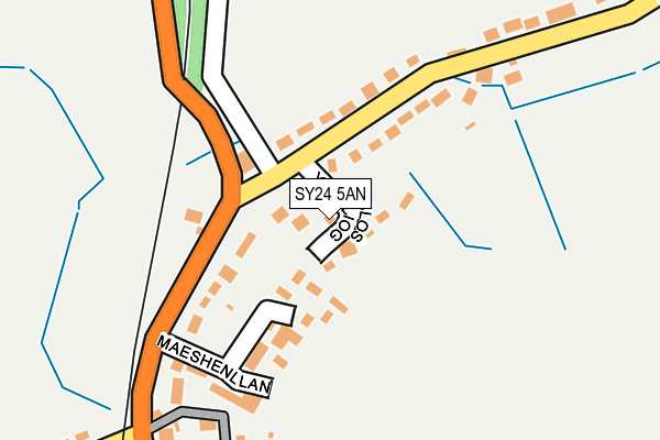 SY24 5AN map - OS OpenMap – Local (Ordnance Survey) SY24 5AN map - OS OpenMap – Local (Ordnance Survey)