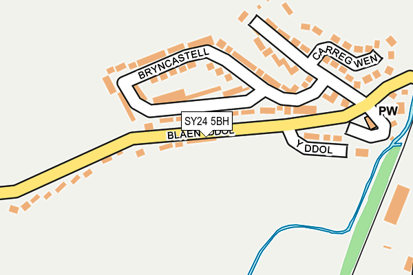 SY24 5BH map - OS OpenMap – Local (Ordnance Survey) SY24 5BH map - OS OpenMap – Local (Ordnance Survey)