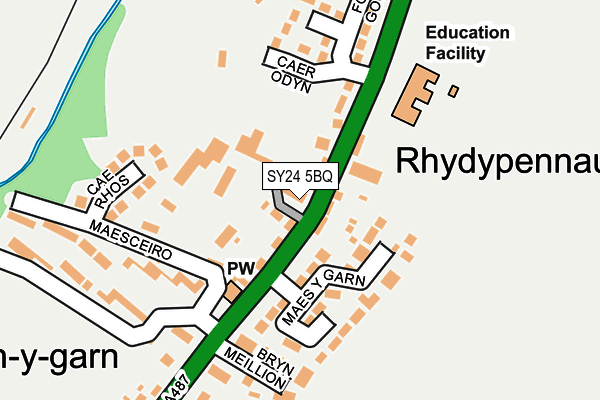 SY24 5BQ map - OS OpenMap – Local (Ordnance Survey) SY24 5BQ map - OS OpenMap – Local (Ordnance Survey)