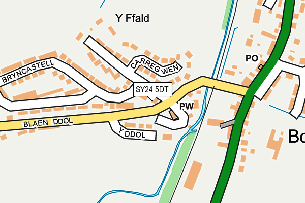 SY24 5DT map - OS OpenMap – Local (Ordnance Survey) SY24 5DT map - OS OpenMap – Local (Ordnance Survey)