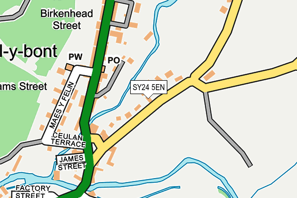 SY24 5EN map - OS OpenMap – Local (Ordnance Survey) SY24 5EN map - OS OpenMap – Local (Ordnance Survey)
