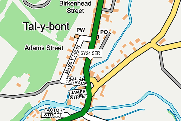 SY24 5ER map - OS OpenMap – Local (Ordnance Survey) SY24 5ER map - OS OpenMap – Local (Ordnance Survey)