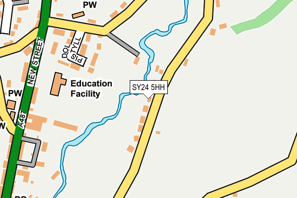 SY24 5HH map - OS OpenMap – Local (Ordnance Survey) SY24 5HH map - OS OpenMap – Local (Ordnance Survey)