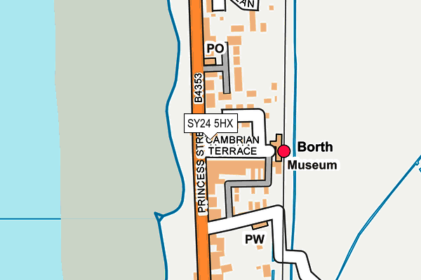 SY24 5HX map - OS OpenMap – Local (Ordnance Survey) SY24 5HX map - OS OpenMap – Local (Ordnance Survey)