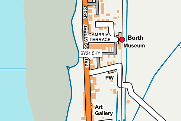 SY24 5HY map - OS OpenMap – Local (Ordnance Survey) SY24 5HY map - OS OpenMap – Local (Ordnance Survey)