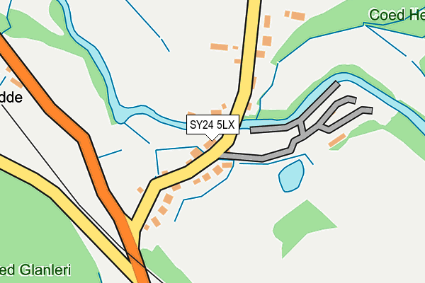 SY24 5LX map - OS OpenMap – Local (Ordnance Survey) SY24 5LX map - OS OpenMap – Local (Ordnance Survey)