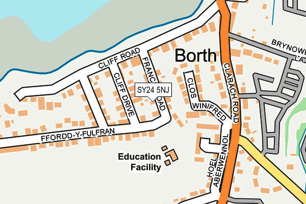 SY24 5NJ map - OS OpenMap – Local (Ordnance Survey) SY24 5NJ map - OS OpenMap – Local (Ordnance Survey)
