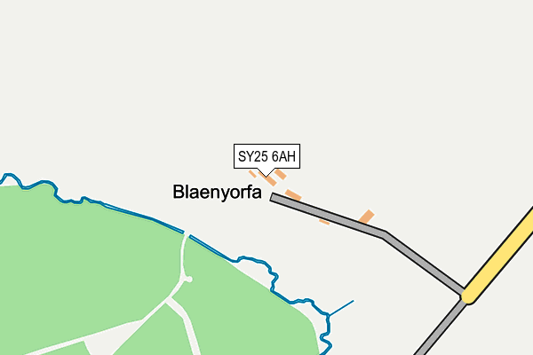 SY25 6AH map - OS OpenMap – Local (Ordnance Survey) SY25 6AH map - OS OpenMap – Local (Ordnance Survey)