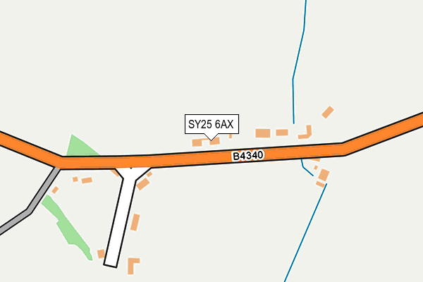 SY25 6AX map - OS OpenMap – Local (Ordnance Survey) SY25 6AX map - OS OpenMap – Local (Ordnance Survey)
