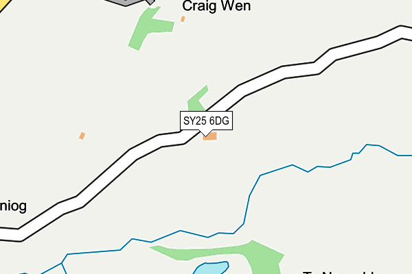 SY25 6DG map - OS OpenMap – Local (Ordnance Survey)