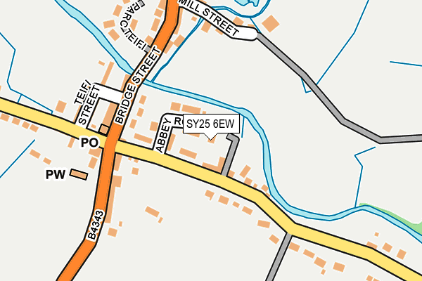 SY25 6EW map - OS OpenMap – Local (Ordnance Survey) SY25 6EW map - OS OpenMap – Local (Ordnance Survey)