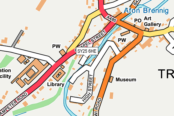 SY25 6HE map - OS OpenMap – Local (Ordnance Survey) SY25 6HE map - OS OpenMap – Local (Ordnance Survey)